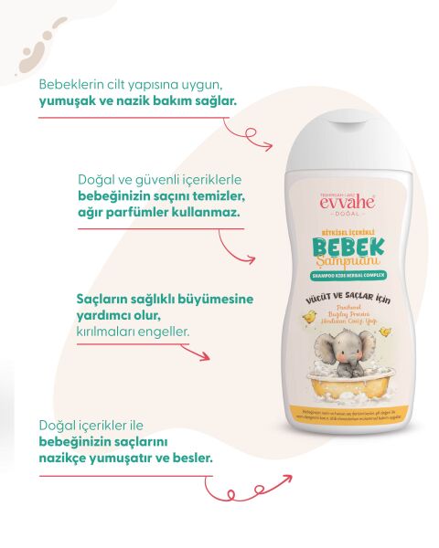 Bitkisel İçerikli Bebek Şampuanı (190 ml) - 2