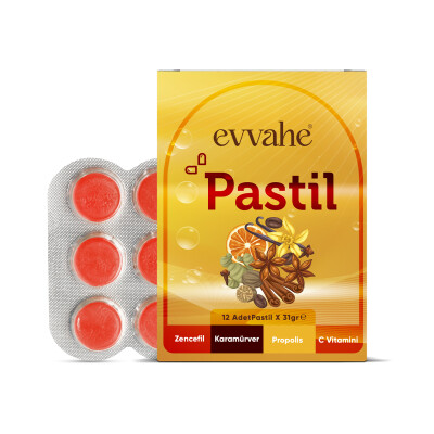 Pastil 12 adet(Zencefil, Karamürver, Propolis, C vitamini İçeren Pastil Takviye Edici Gıda) - 3