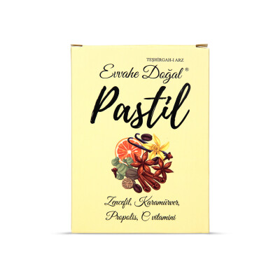 Pastil 12 adet(Zencefil, Karamürver, Propolis, C vitamini İçeren Pastil Takviye Edici Gıda) - 1