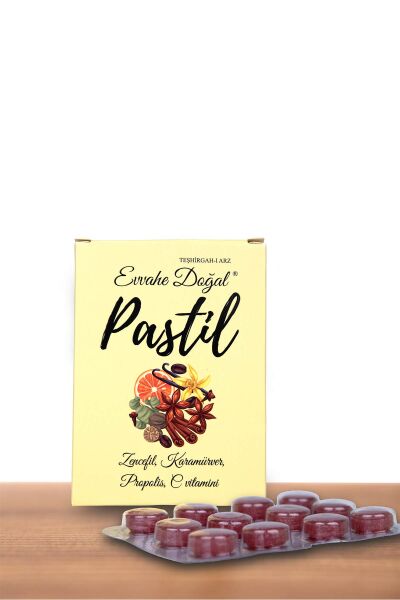 Pastil 12 adet(Zencefil, Karamürver, Propolis, C vitamini İçeren Pastil Takviye Edici Gıda) - EVVAHE DOĞAL