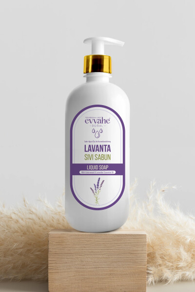 Sedir Ağacı Özü ile Kuvvetlendirilmiş Lavanta Yağlı Bitkisel Sıvı Sabun 400ml - EVVAHE DOĞAL